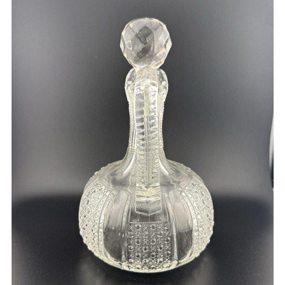 RARE Antique McKee 1898 EAPG " Rainbow clear" 8.75” Decanter w/Stopper - Picture 3 of 11